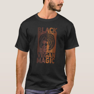 Black Vegan Magic Vegetarian Afro Pride Black Hist T-Shirt