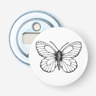 Black-veined white butterfly bottle opener