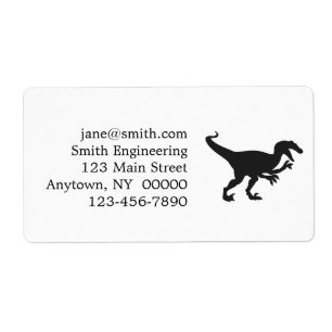 Black velociraptor dinosaur - Choose back colour