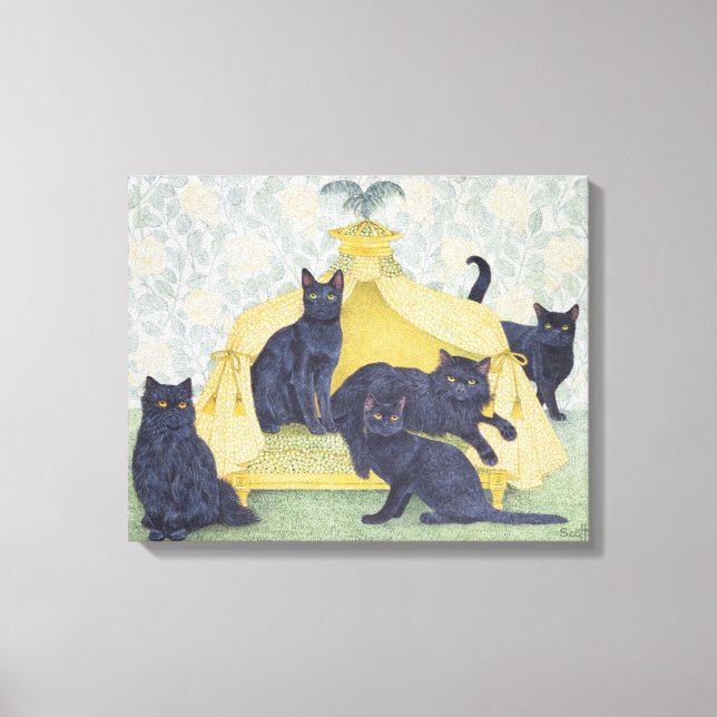 Black velvet canvas print (Front)