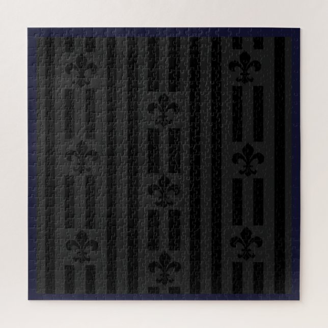 Black Velvet fleur de lis Jigsaw Puzzle (Vertical)