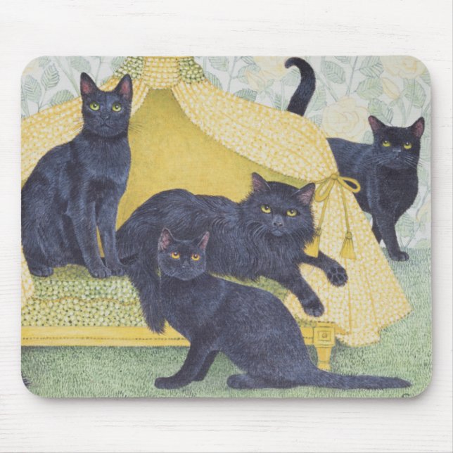 Black velvet mouse mat (Front)