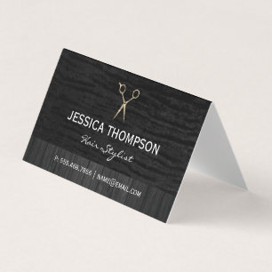 Black Velvet   Wood Trim Business Card