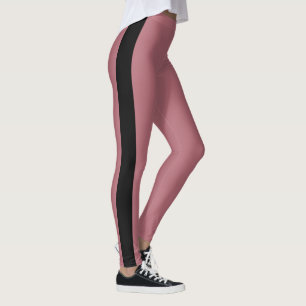 Black Vertical Camouflage Stripe   Rose Gold Leggings