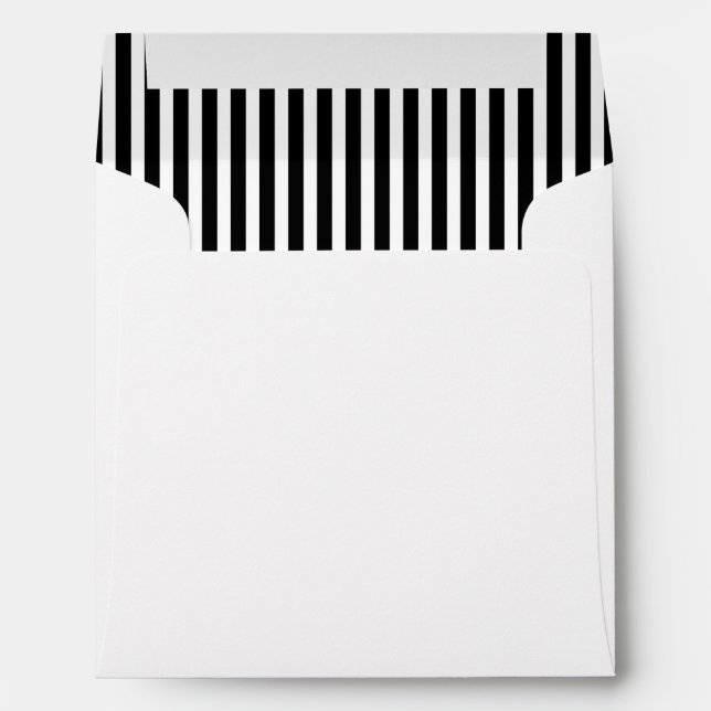 Black Vertical Stripe Lined Envelopes (Back (Bottom))