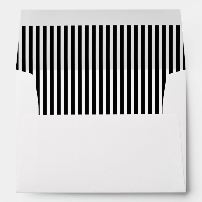Black Vertical Stripe Lined Envelopes (Back (Bottom))