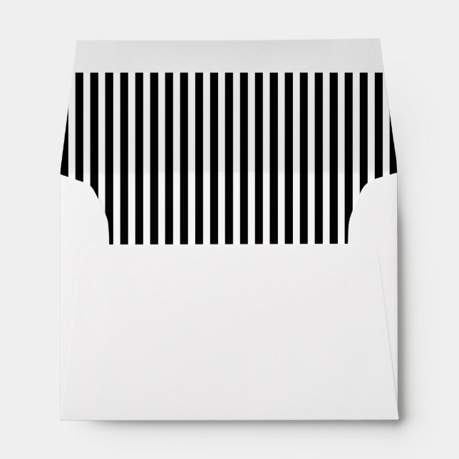 Black Vertical Stripe Lined Envelopes (Back (Bottom))