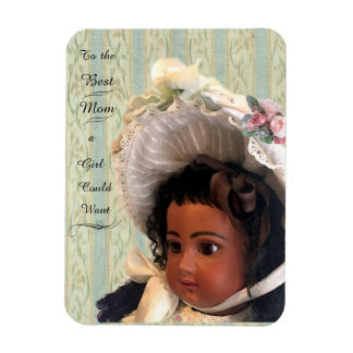 Black Victorian Doll Mum Gift Photo Magnet