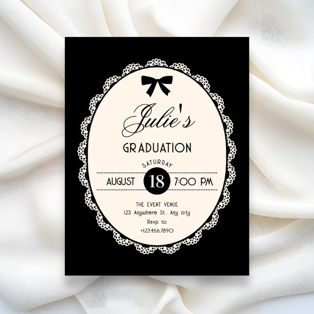Black vintage bridal shower invitation (Creator Uploaded)