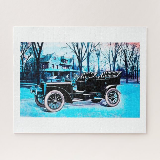 Black vintage car art jigsaw puzzle (Horizontal)