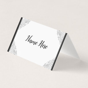 Black Vintage Framed Place Cards