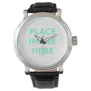 Black Vintage Leather Watch