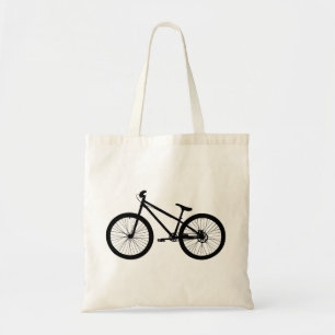 Black Vintage Mountain Bike Canvas Tote Bag