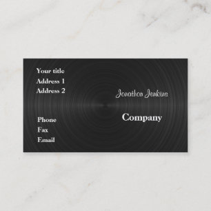Black vinyl business card