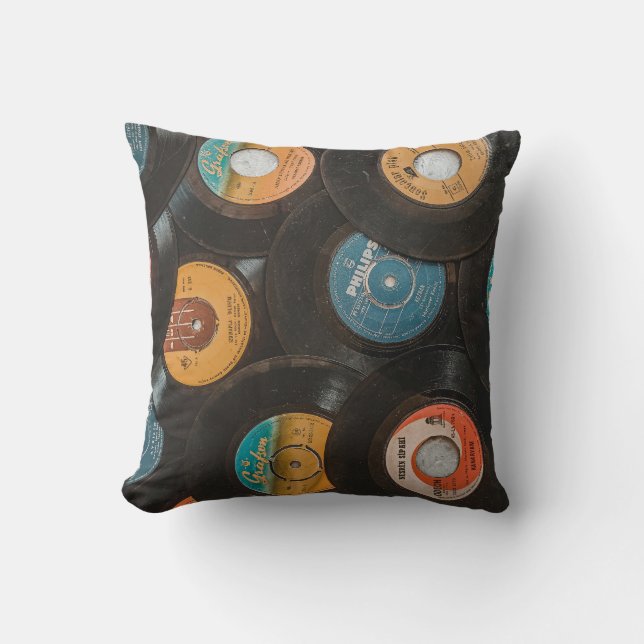 Black Vinyl Classic Records Cushion (Front)