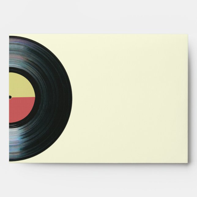 Black Vinyl Music Record Label Envelopes (Front)