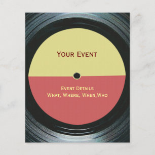 Black Vinyl Music Record Label Event Flyer