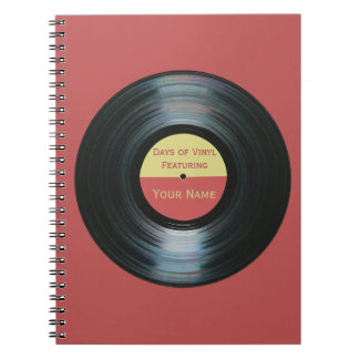 Black Vinyl Record Effect - Days of Vinyl Notebook