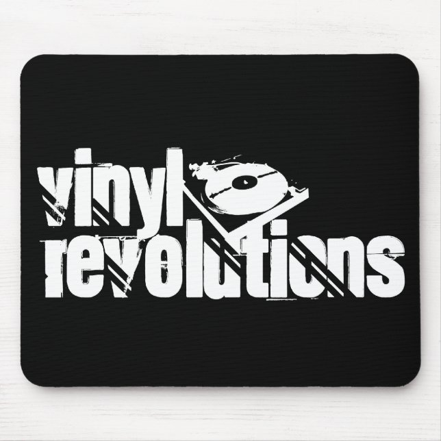 Black Vinyl Revolutions Mousepad (Front)