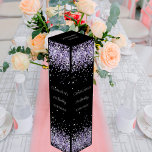 Black violet glitter elegant birthday wine box<br><div class="desc">A classic black background. Decorated with violet faux glitter.  Personalise and add a name,  age and the date.</div>