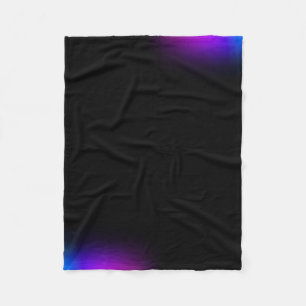 Black Violet Gradient Glow Fleece Blanket