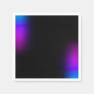Black Violet Gradient Glow Napkin