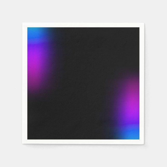 Black Violet Gradient Glow Napkin (Front)