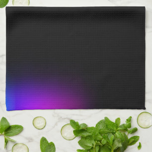 Black Violet Gradient Glow Tea Towel