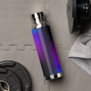 Black Violet Gradient Glow Water Bottle