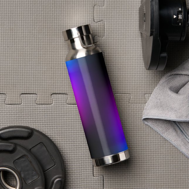 Black Violet Gradient Glow Water Bottle (Gym)