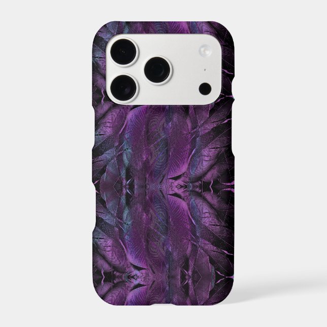 Black Violet Purple Feathered design (Back)