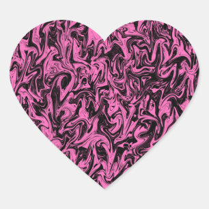 Black & Violet Swirl Heart Sticker
