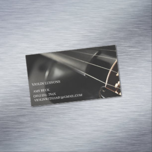 Black Violin Classical Musician/Music Magnetic Business Card