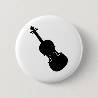 black violin icon 6 cm round badge
