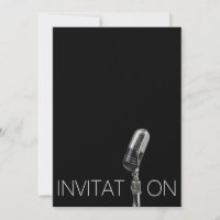 Black Vip Festival Shower Personalised Invitation