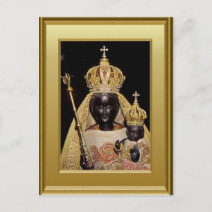 Black Virgin Mary and child Jesus Postcard