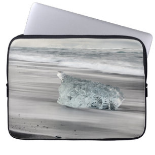 Black Volcanic Beach Vatnajokull National Park Laptop Sleeve