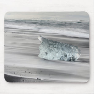 Black Volcanic Beach   Vatnajokull National Park Mouse Mat