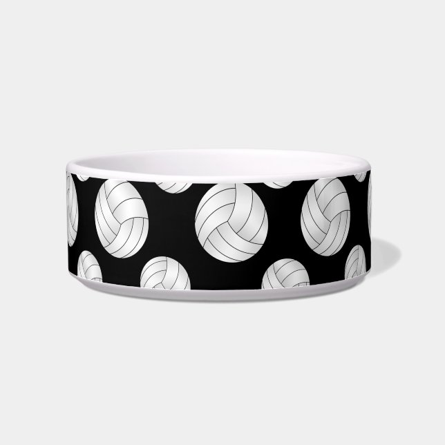 Black volleyballs pattern bowl (Right)