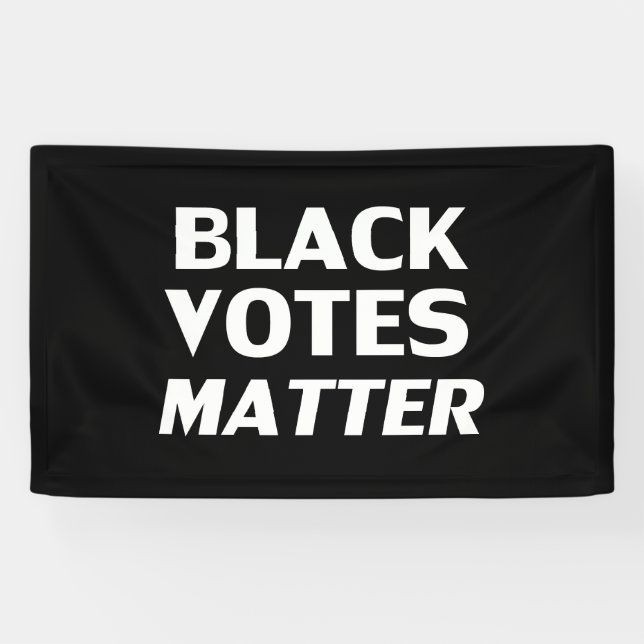 Black Votes Matter - black white Banner (Horizontal)