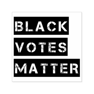 Black Votes Matter Stencil Self-inking Stamp