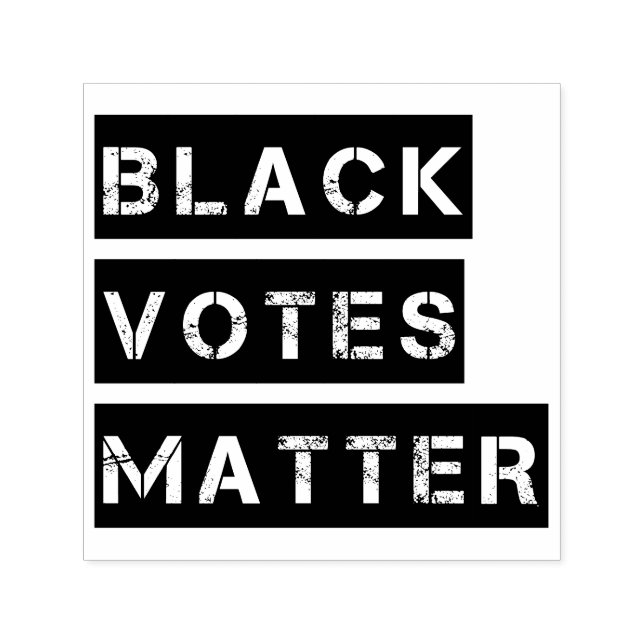 Black Votes Matter Stencil Self-inking Stamp (Design)