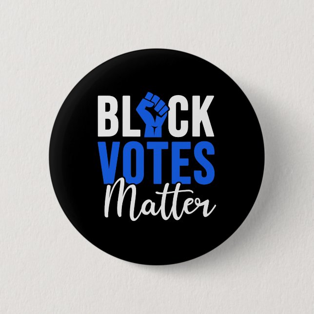 Black Votes Problem Election Voters Right Black Li 6 Cm Round Badge (Front)