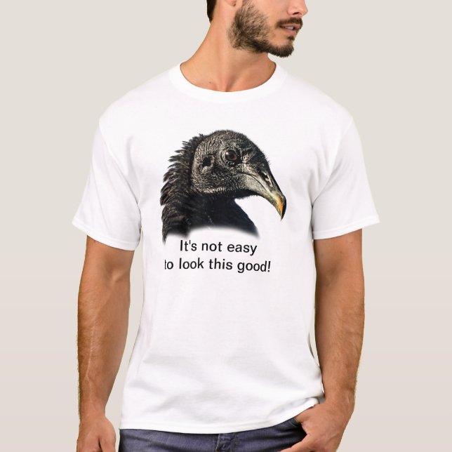 Black Vulture Buzzard Customisable T-Shirt (Front)