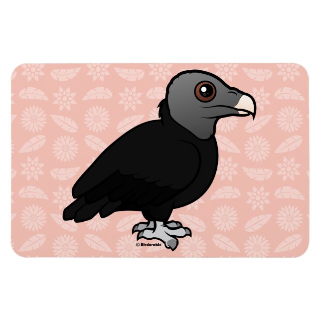 Black Vulture Magnet (Horizontal)
