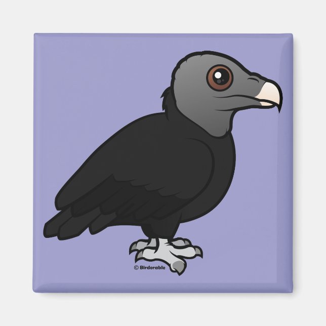 Black Vulture Magnet (Front)