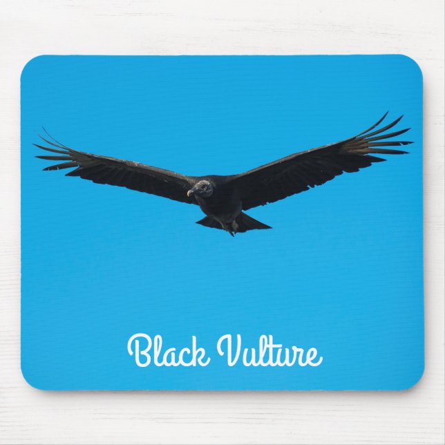 Black Vulture Mouse Mat (Front)