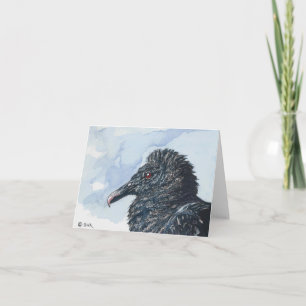 Black Vulture Note Card Original Art