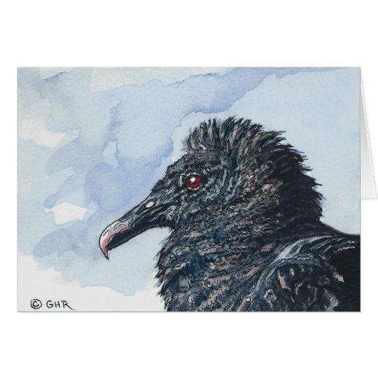Black Vulture Note Card Original Art