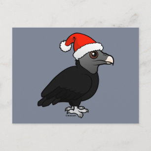 Black Vulture Santa Holiday Postcard